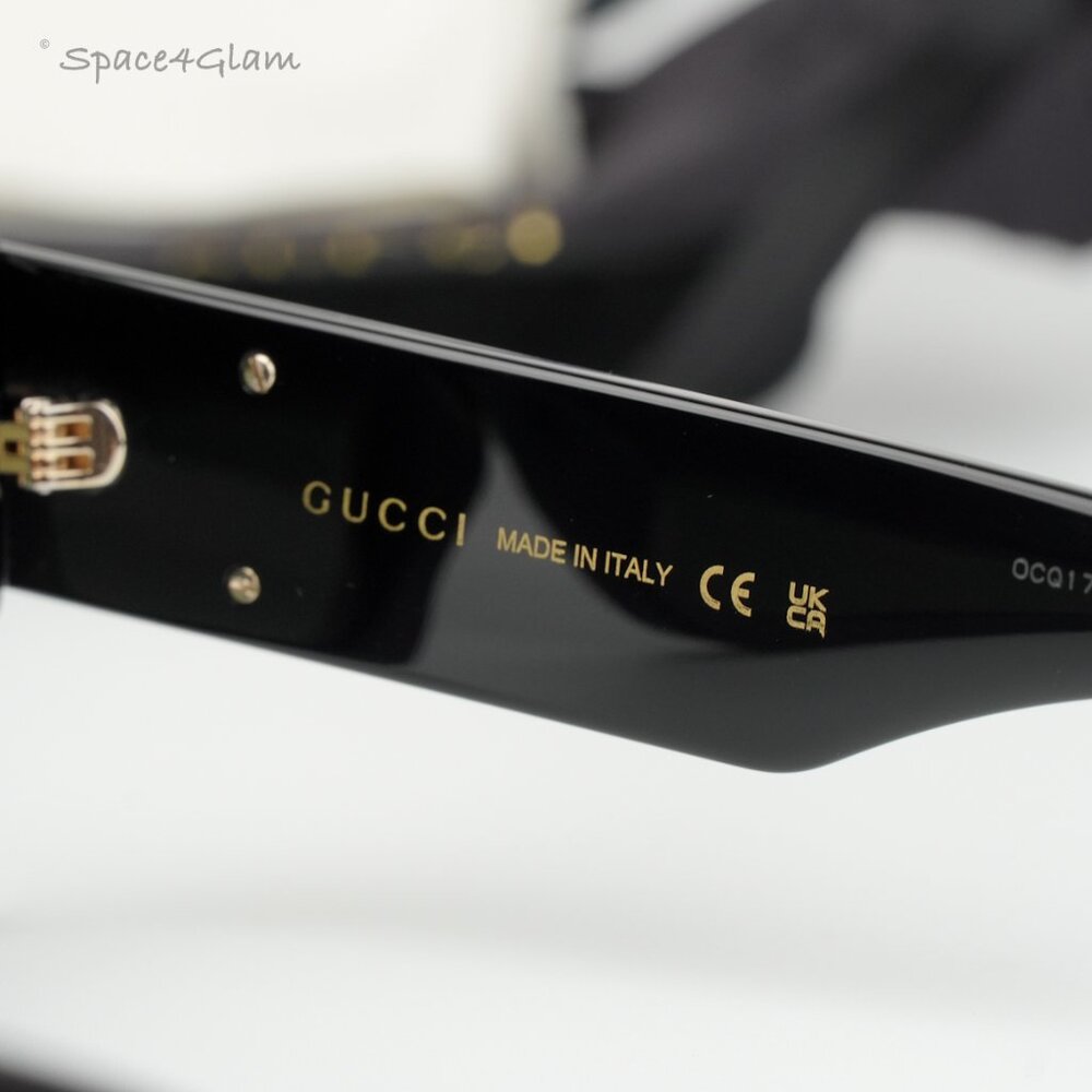 Gucci Women Sunglasses Black Grey Square GG1547S 001 BRAND NEW - Picture 6 of 8
